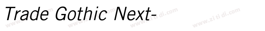 Trade Gothic Next字体转换